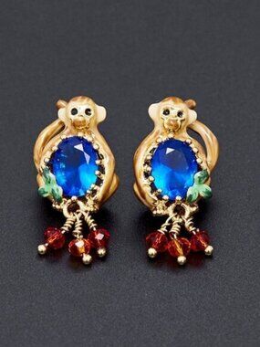 Les NEREIDES  Monkey crystal Stud